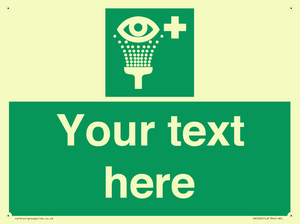 Custom Eye Wash Station Sign